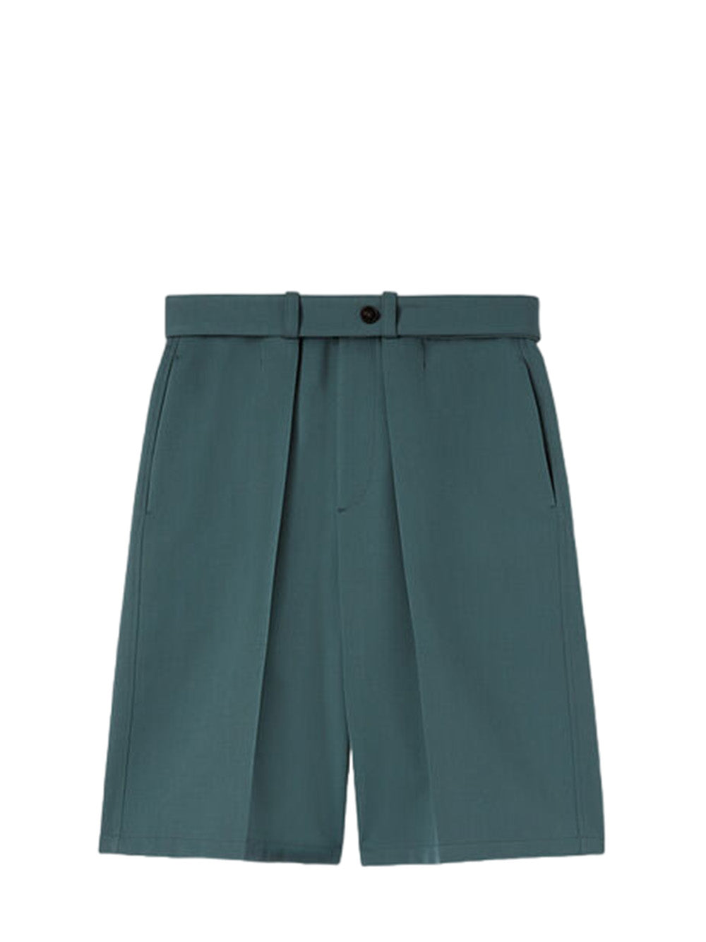    JilSander-BeltedShortsDarkGreen-01