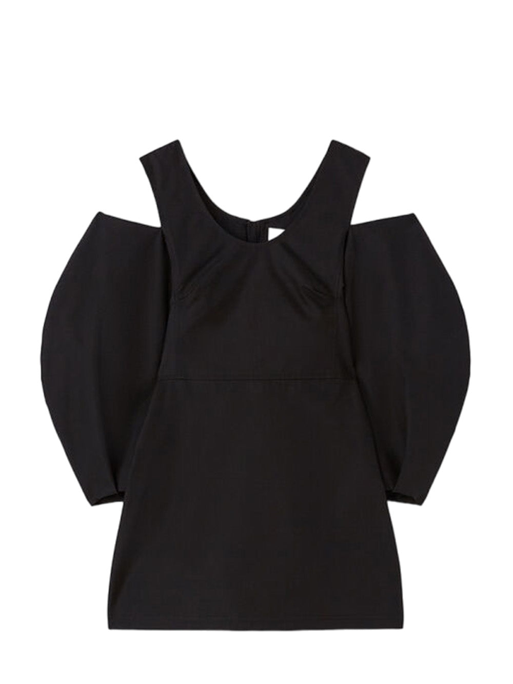 Jil Sander-Long-Waisted Top-Black-01