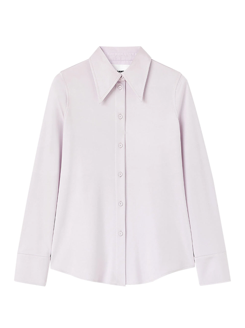 Oversized Collar Poplin Shirt (Lilac)
