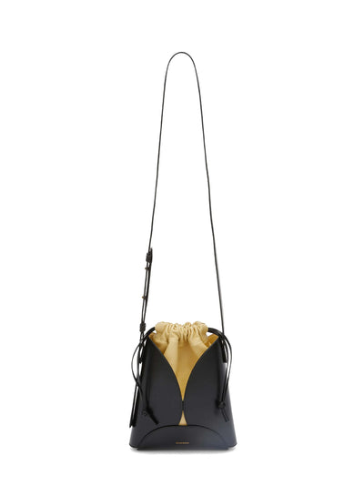 Small Curve Crossbody Bag (Black / Beige)