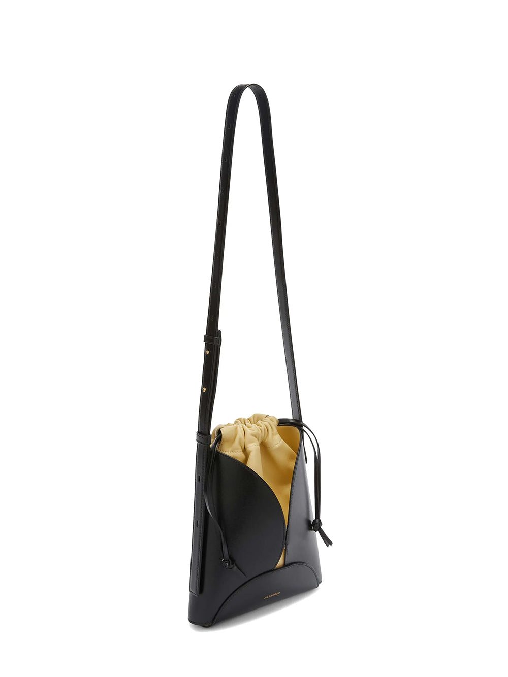 Small Curve Crossbody Bag (Black / Beige)