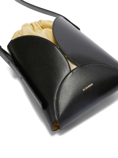 Small Curve Crossbody Bag (Black / Beige)