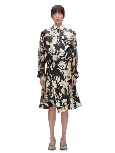Joyful Tulip Cropped Shirt Jacket (Midnight Multi)