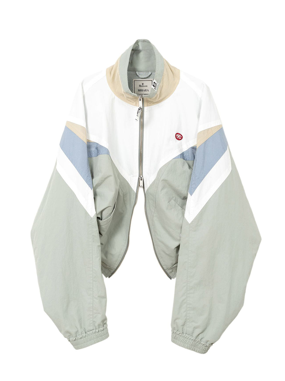 Cropped Track Jacket Gray