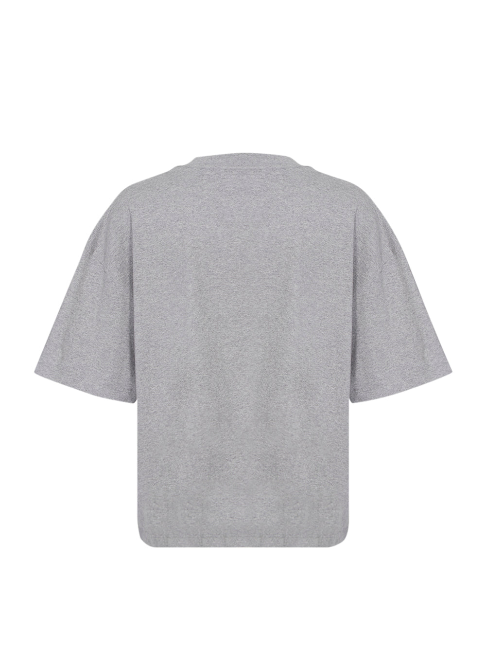 Cat Printed Embellished Distressed T-Shirt Gray