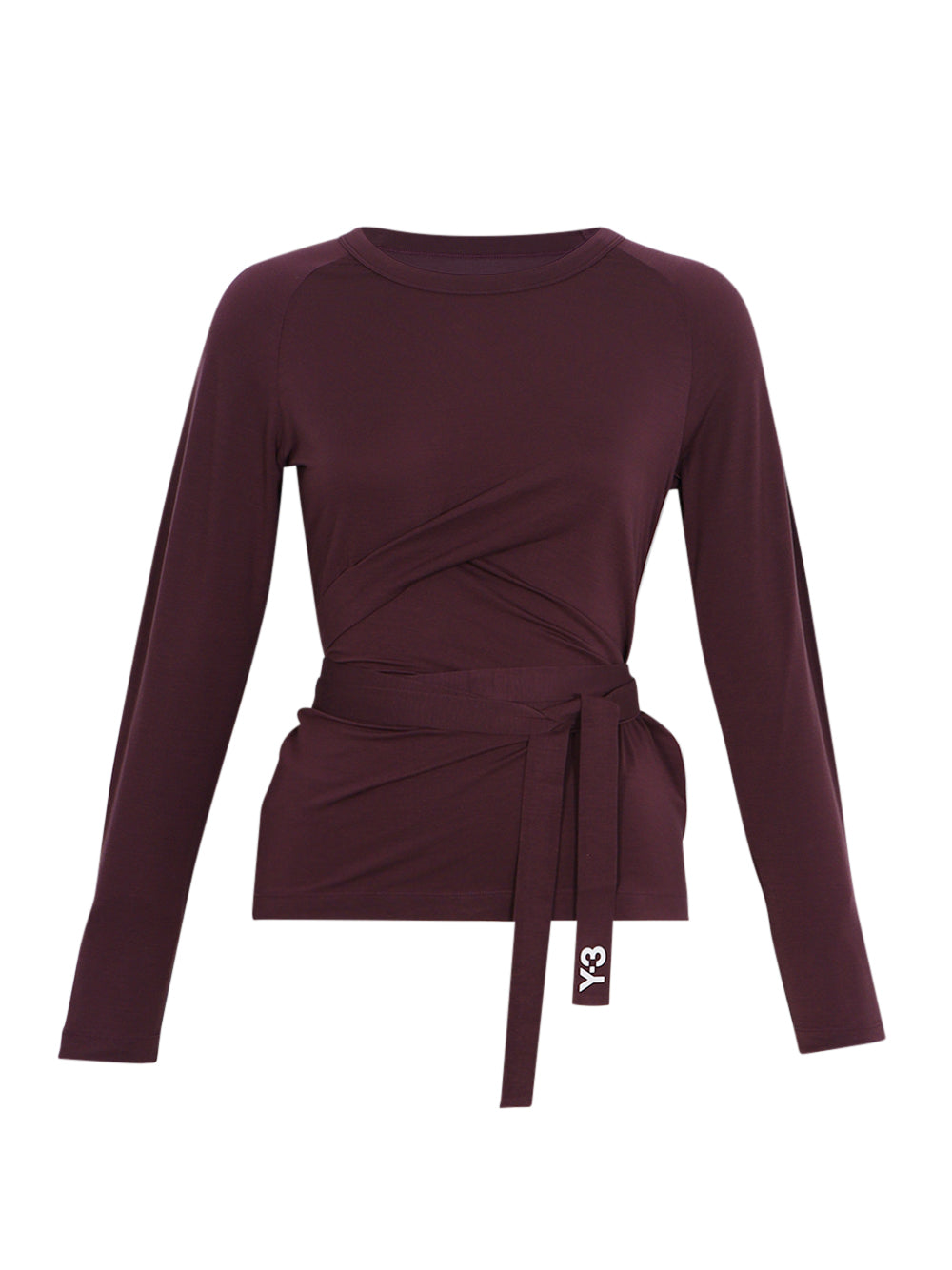 Y-3 W Tncl Long Sleeve Tee Shadow Maroon