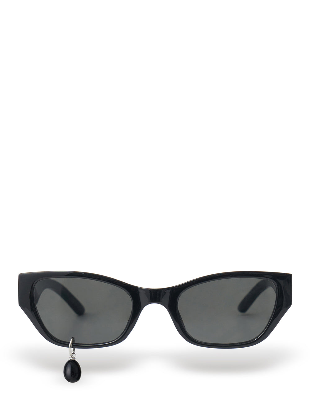 Black Pearl Tear Cat-Eye Sunglasses (Black)