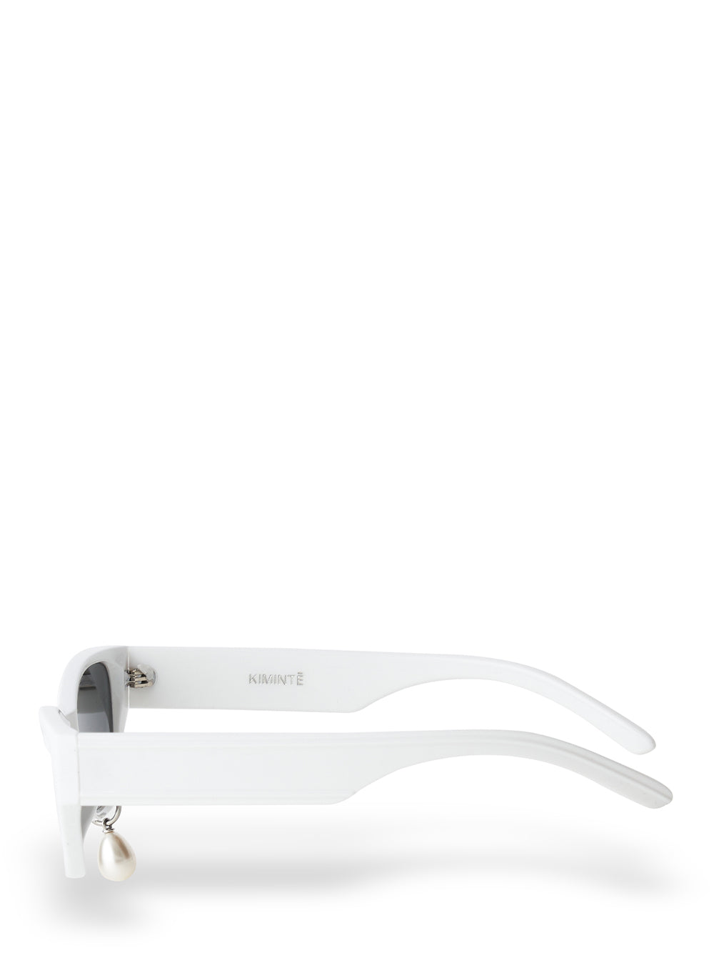 Pearl Tear Cat-Eye Sunglasses (White)