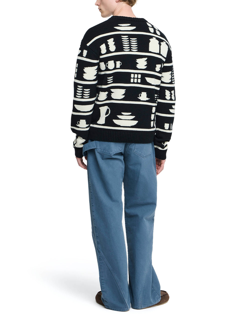 Crockery Jacquard Jumper Black/white