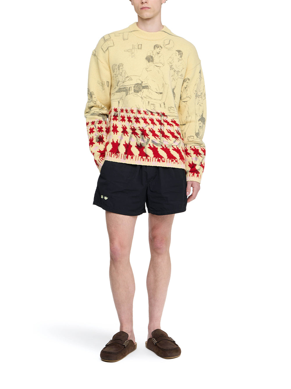 Print Jacquard Jumper Buttermilk
