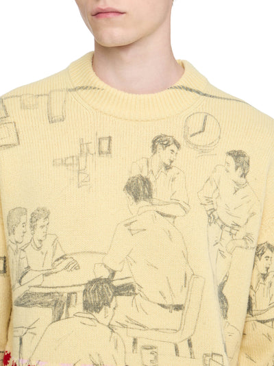 Print Jacquard Jumper Buttermilk