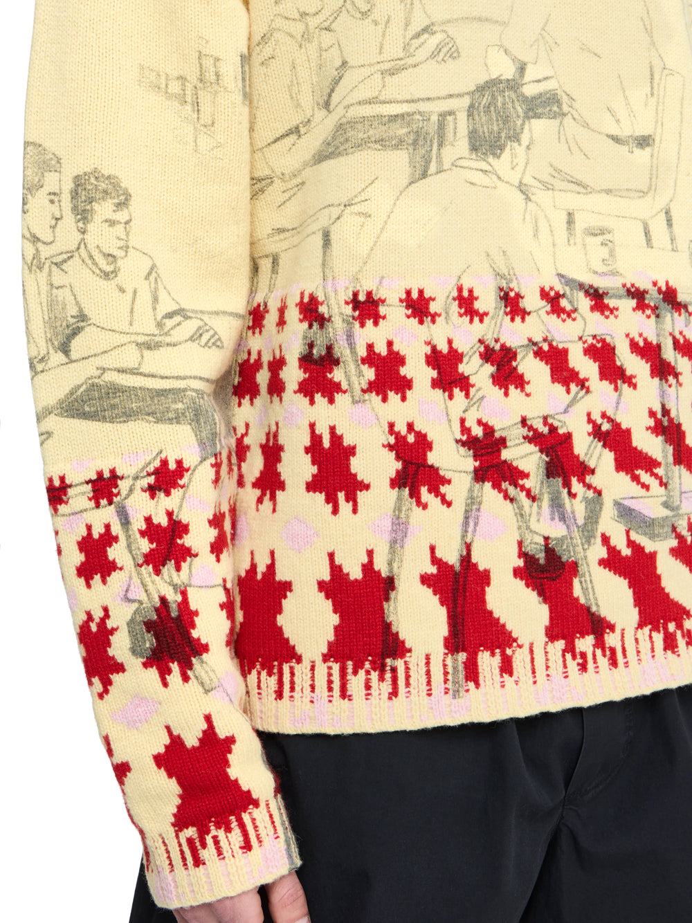 Print Jacquard Jumper Buttermilk