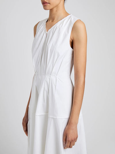 Kailey Dress In Stretch (Poplin White)