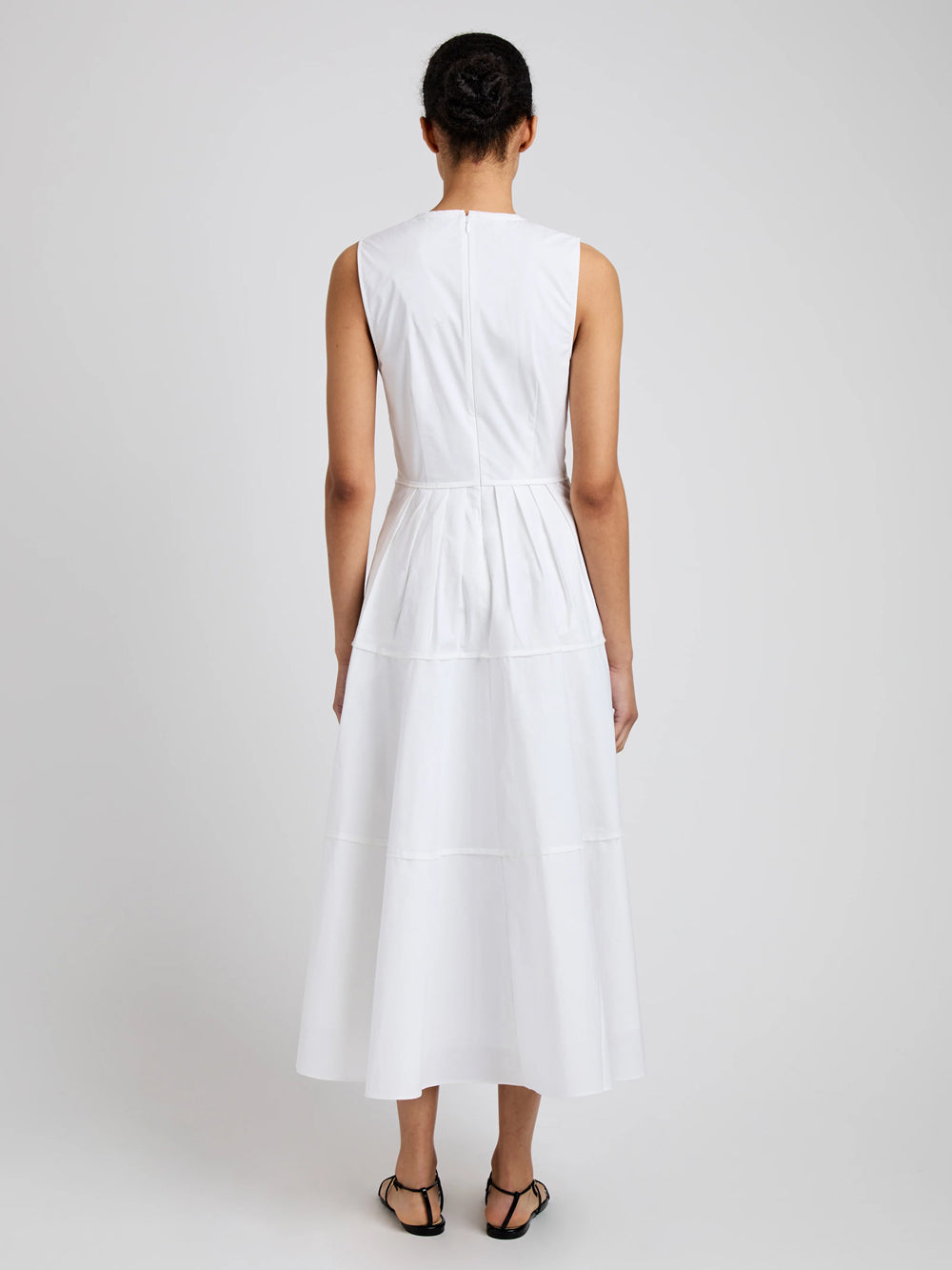 Kailey Dress In Stretch (Poplin White)
