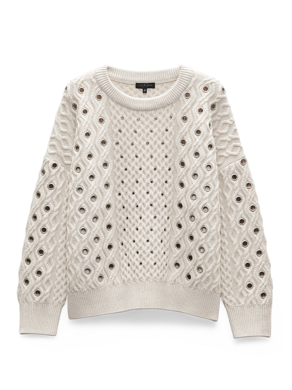 Kat Cable-Knit Sweater (Ivory)