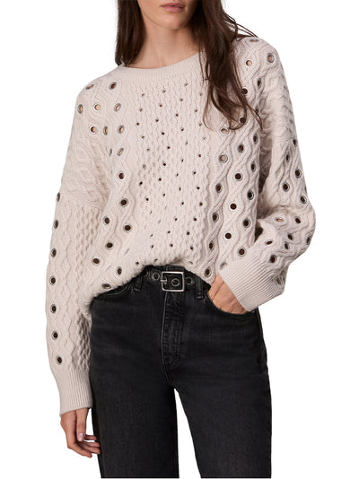 Kat Cable-Knit Sweater (Ivory)