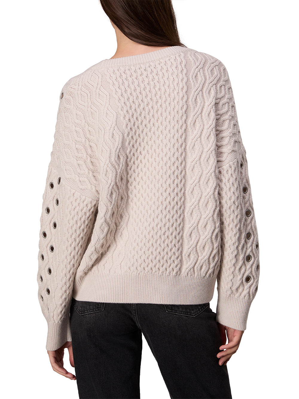 Kat Cable-Knit Sweater (Ivory)