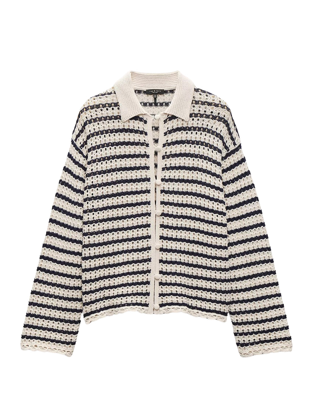 Khloe Stripe Cardigan (Ivory)