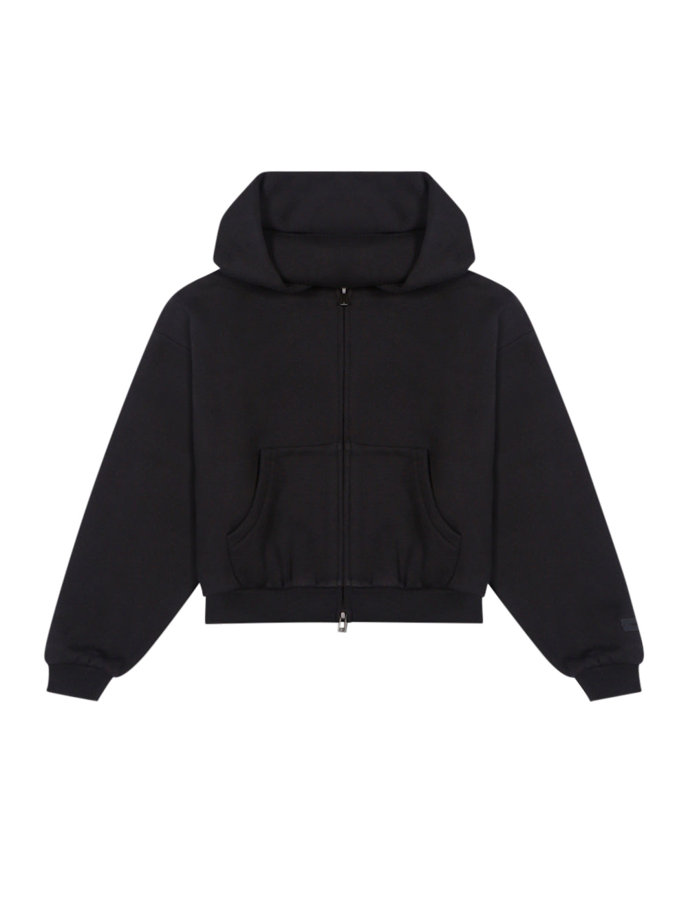 Kids Fleece Hoodie Zip-Up (Jet Black)