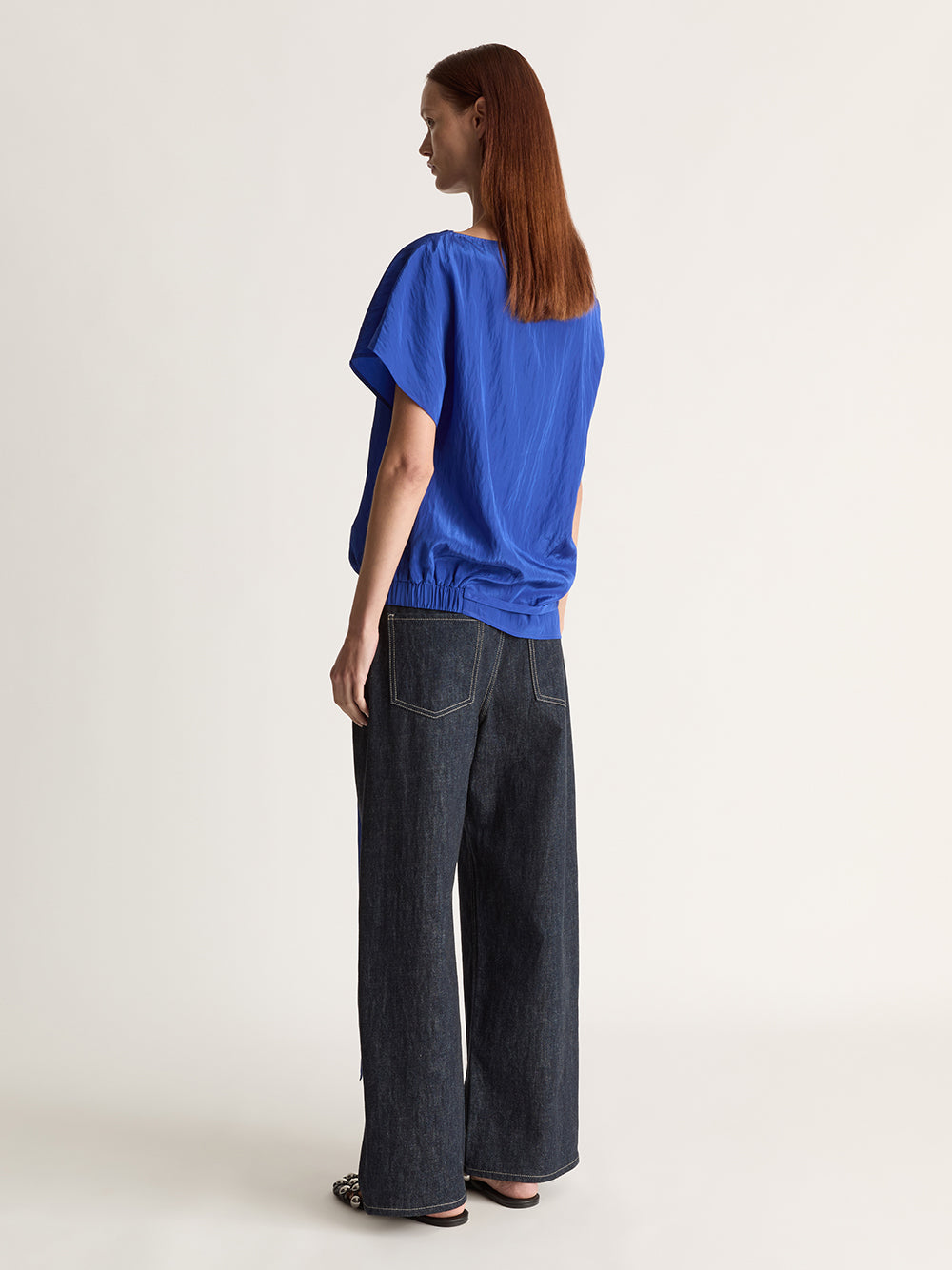 Kiki Asymmetrical Blouse Cobalt