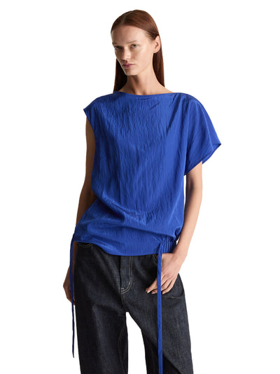 Kiki Asymmetrical Blouse Cobalt