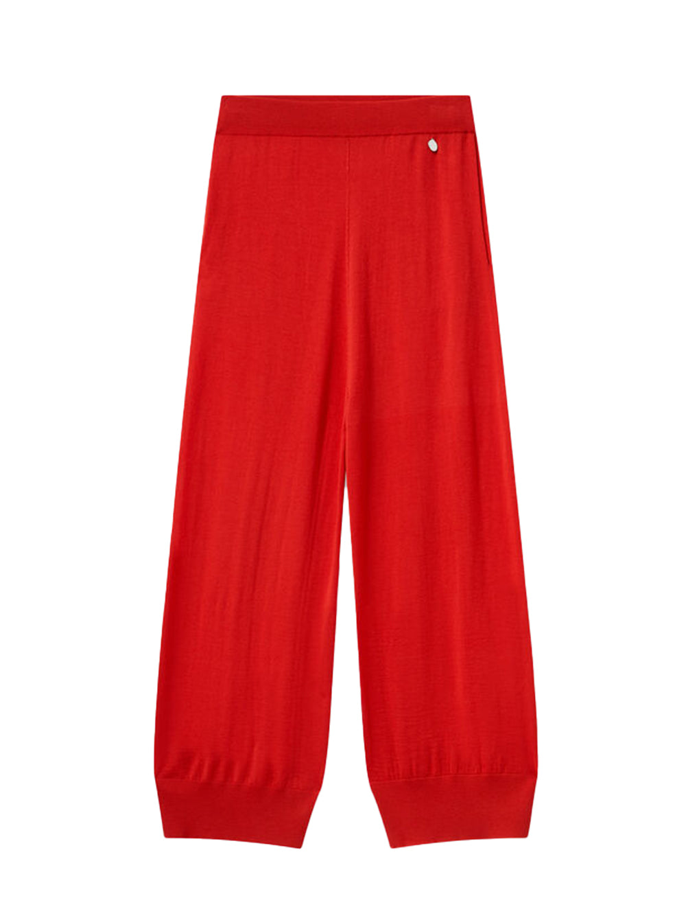 Knitted Straight Leg Joggers (Lipstick Red)