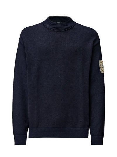 Knitwear Turtle Neck Vanisè Cotton Indaco (Mood Indigo)