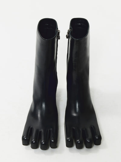 Finger Ankle Boot Black