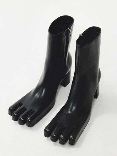 Finger Ankle Boot Black