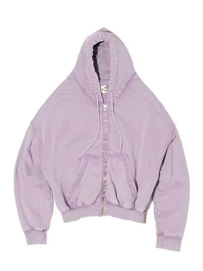 Shoulderless Hoodie Purple