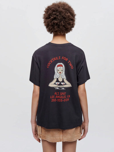 90S Easy Tee Cocktails For Two (Washed Black)