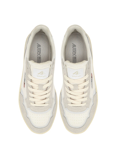 Wildpace Low Sneakers In Mesh And Suede (White/Marshmallow) (Women)
