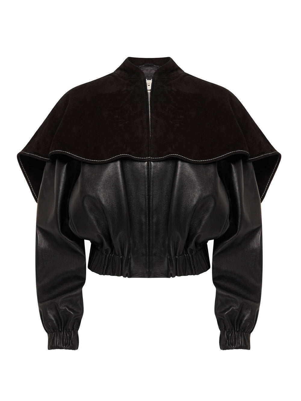 Oversized Collar Bomber Jac Black