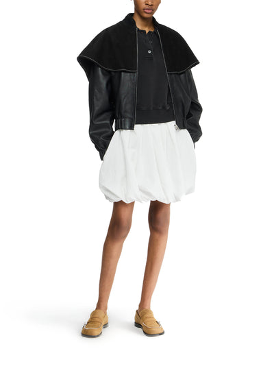 Oversized Collar Bomber Jac Black