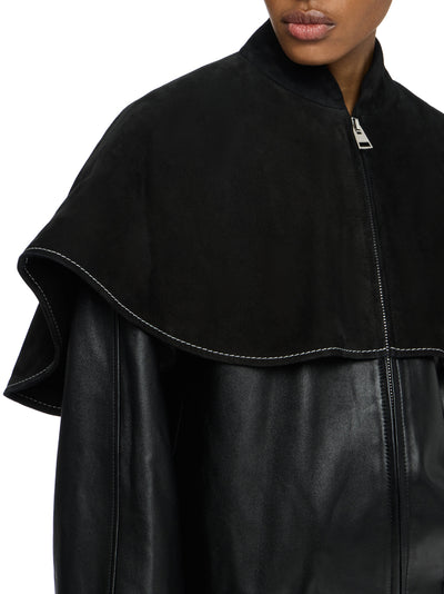 Oversized Collar Bomber Jac Black