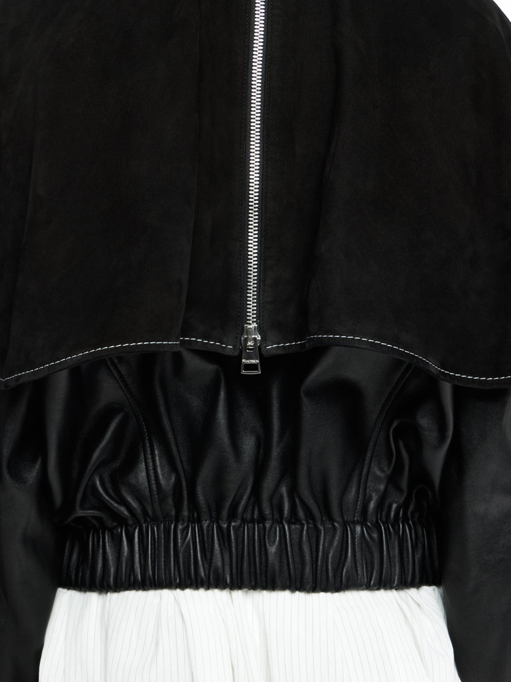 Oversized Collar Bomber Jac Black