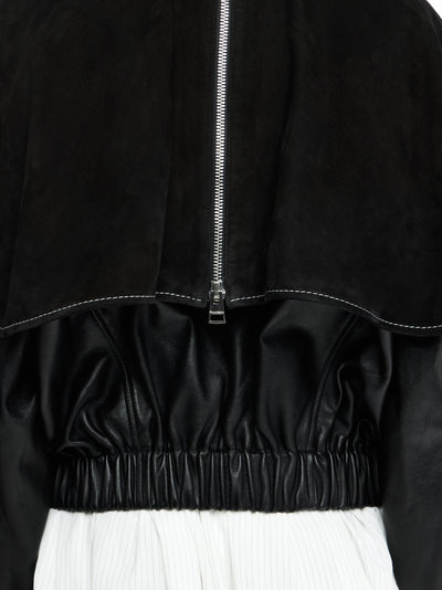 Oversized Collar Bomber Jac Black