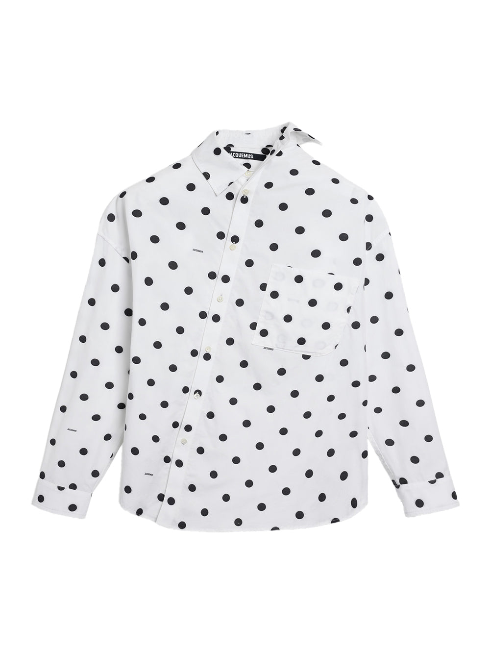 La Chemise Cuadro (Jacquard Dots Logo Black/White)