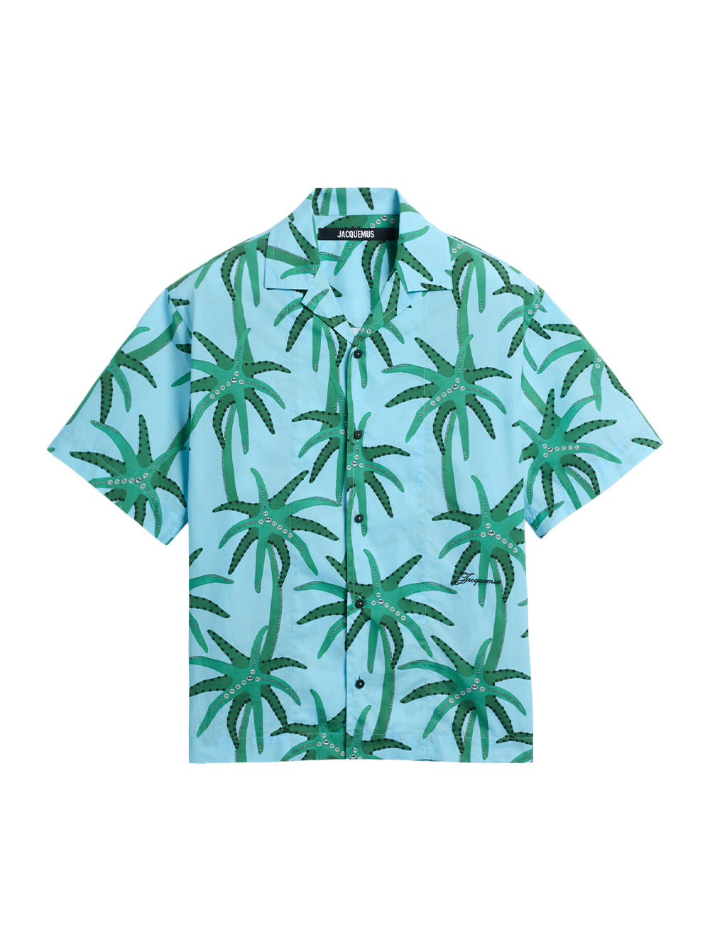 La Chemise Jean (Print Painted Palmtrees Star Blue/Green)