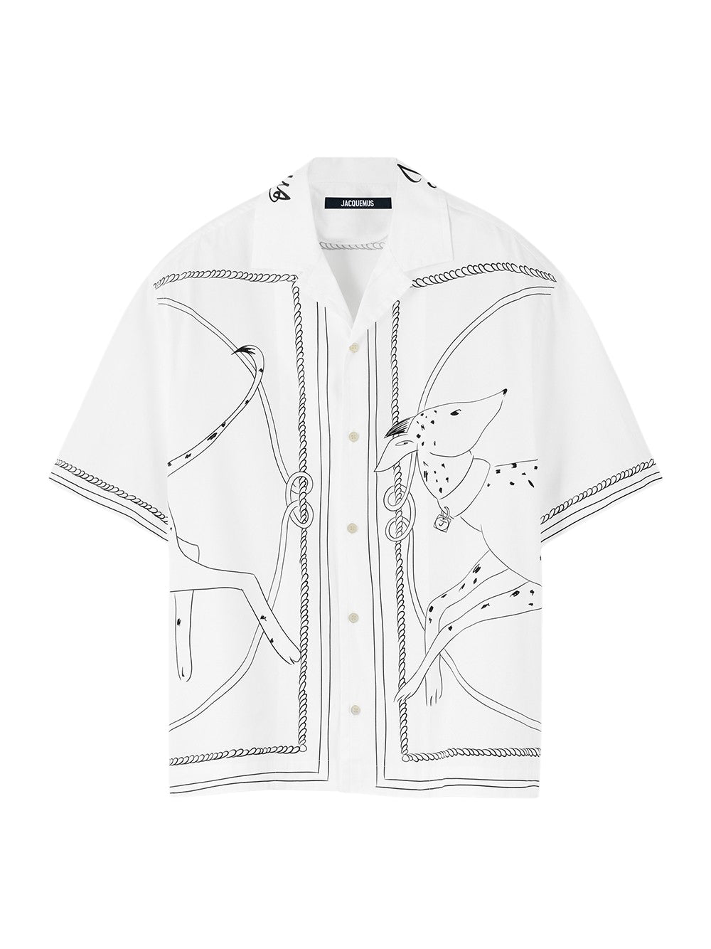 La Chemise Jean Print Print (Dog White/Black)