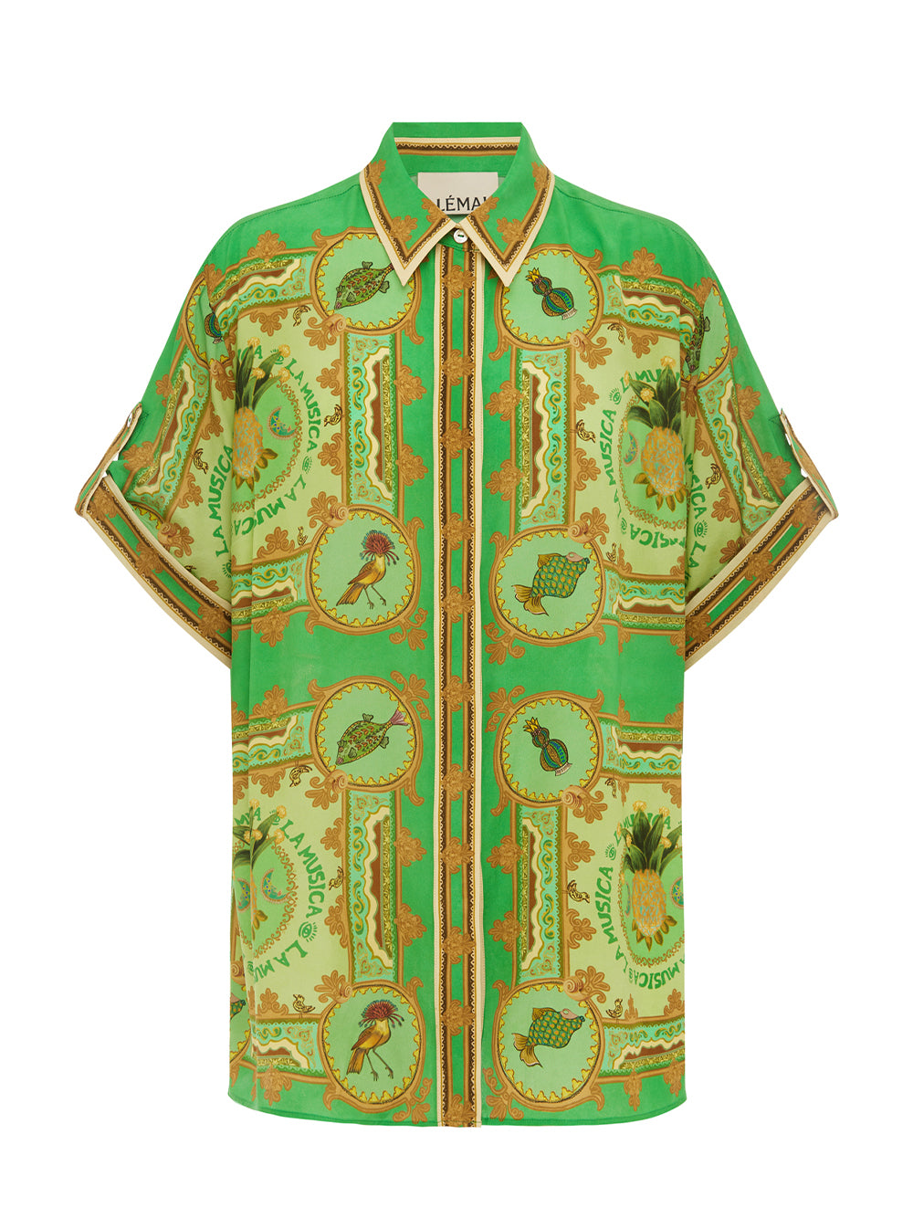 La Musica Silk Shirt (Green)