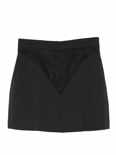 Lace Panty Layered Skorts (Black)