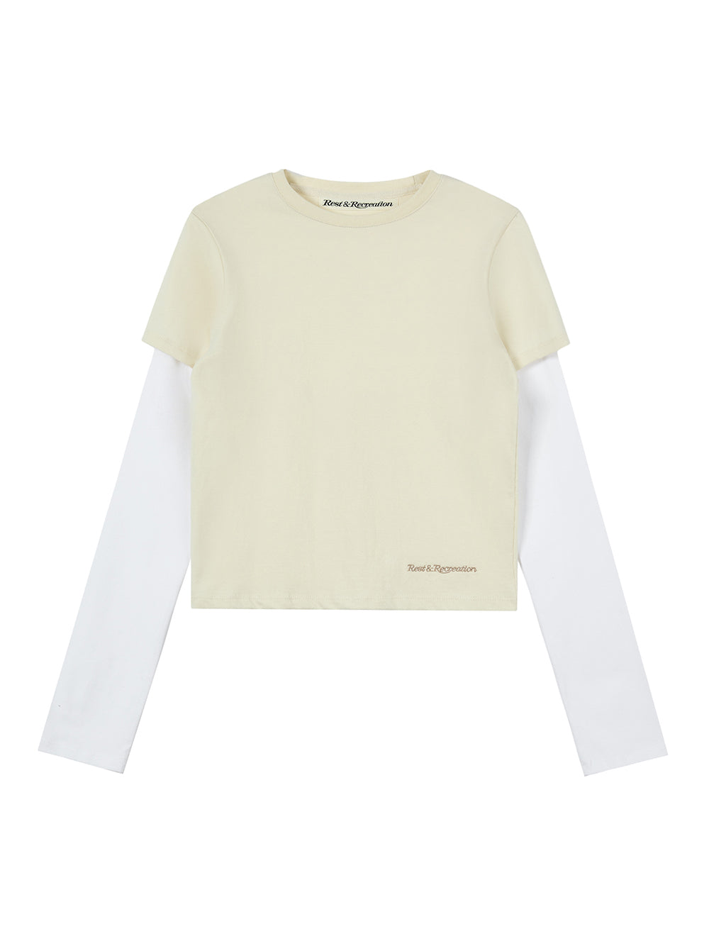 Layered Sleeve Top (Cream)