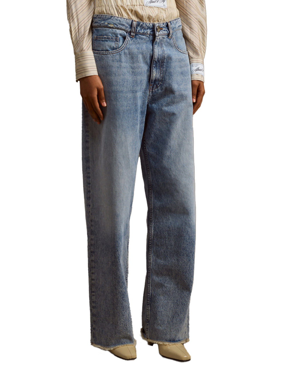 Layered Trousers (Denim Chiaro)