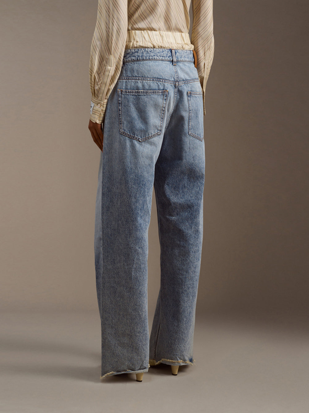 Layered Trousers (Denim Chiaro)