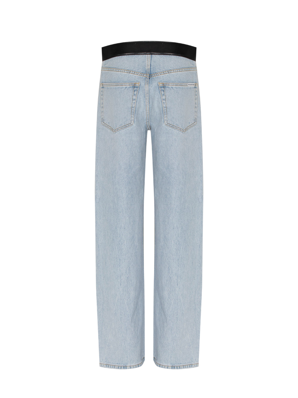 Leather Belted Balloon Jeans (Bleach)