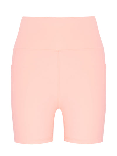 Legging Balance Compression Super High Rise 6" Bike Short With Pockets (Atomic Pink)