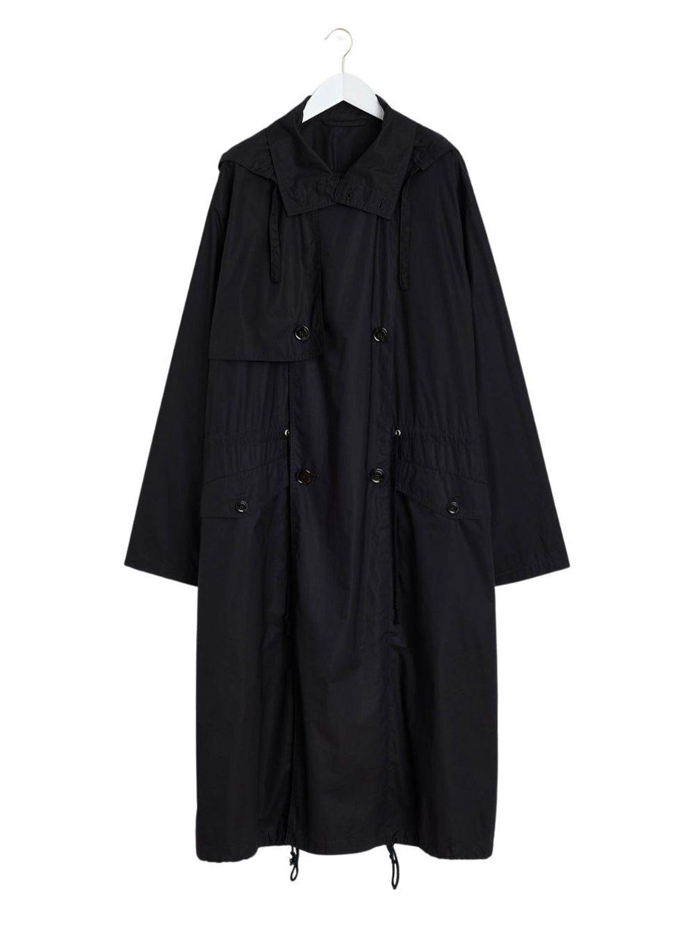 Light Hooded Trench (Black)