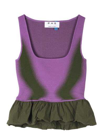 Lily Mixed Media Tank Top (Sunset Violet)