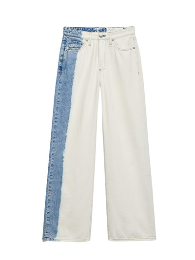 Logan Wide-Leg Jeans (Bleach Stripe)